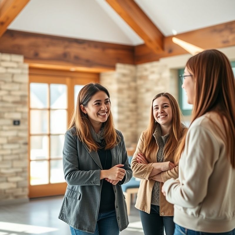 Sproščen pogovor med mentorico in kandidatom